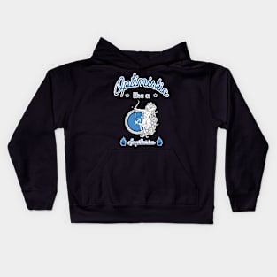 Zodiac attributes: Sagittarius black Kids Hoodie